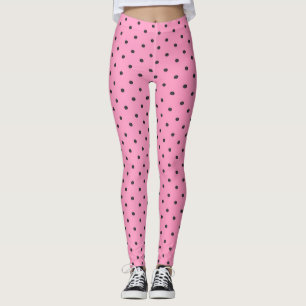 Leggings Lunares rosados y negros bonitos