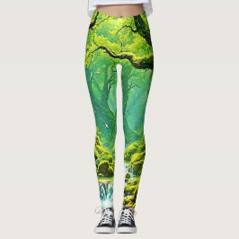 Leggings Lush Jungle Waterfall Bliss