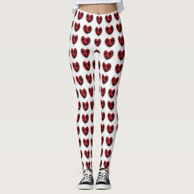 Leggings Luv-A-Bull Bulldog americano Pit Bull Heart (Anverso)