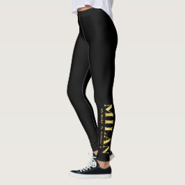 Leggings Lux Gold Milan Latitude & Longitude Black