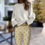 Leggings Luxe Gold Art Deco Pattern Faux Purpurina Glam<br><div class="desc">Este par de leggings impresos es tan genial para ir con tus Navidades Sweater,  Hoodie,  Blouses,  Camisetas. ¡Listo para el Fiesta!</div>