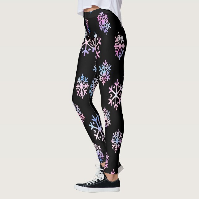 Leggings Luxury Holographic Snowflake Christmas Collection (Izquierda)