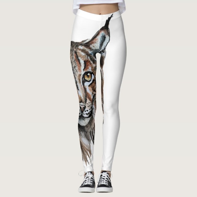 Leggings Lynx - Animal de Espíritu, Guía de Joga del Totema (Anverso)