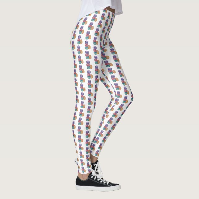 Leggings Macarones De Arcoiris Cuidados En Acuarela (Derecha)