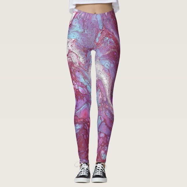 Leggings Macaroon 2 Azul y Morado  (Anverso)