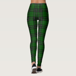 Leggings MacLean Tartan Green y Black Plaid