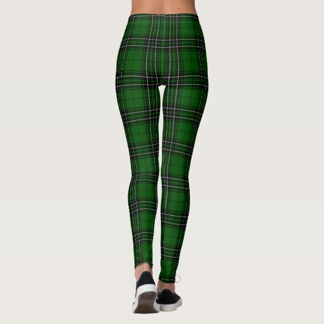 Leggings MacLean Tartan Green y Black Plaid (Reverso)