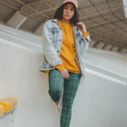 Leggings MacLeod Tartan Blue Green