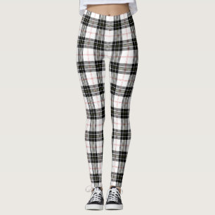 Leggings MacPherson tartan blanco negro plaid