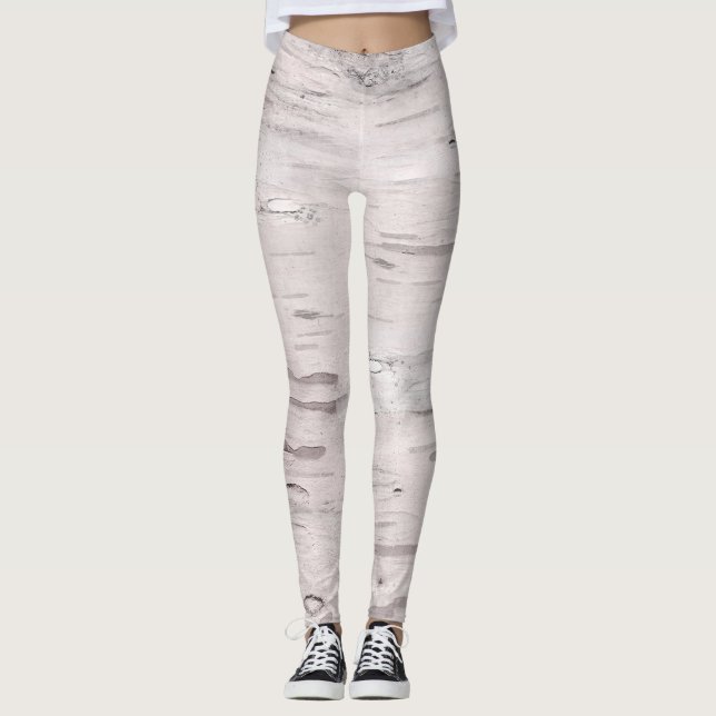 Leggings Madera de abedul blanco rústico granero estilo gra (Anverso)