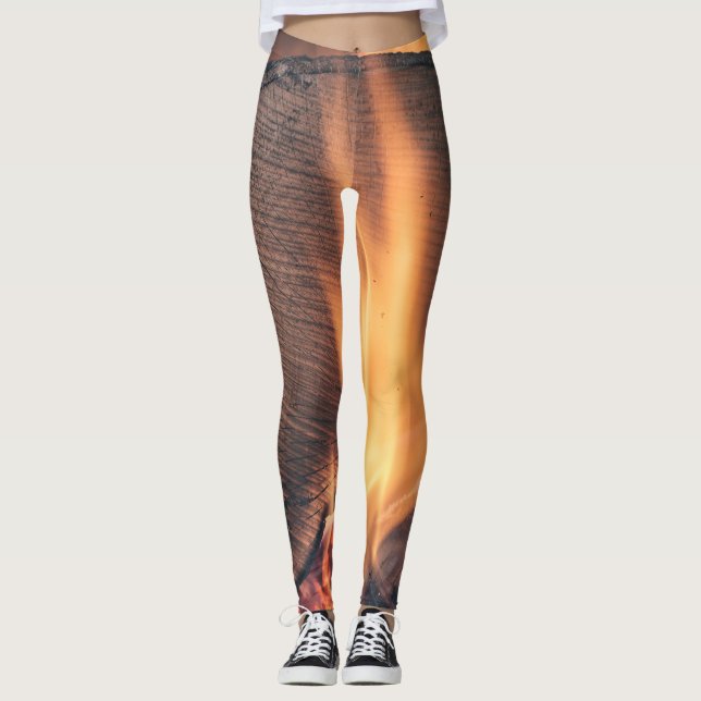 Leggings Madera en llamas (Anverso)