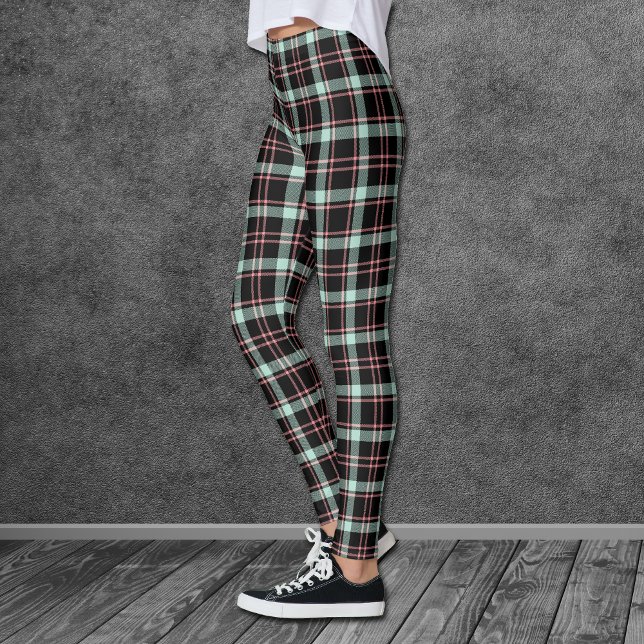 Leggings Madrás de color gris negro rosado y tapadas (Subido por el creador)
