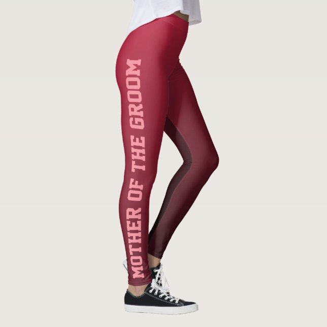 Leggings Madre de la moda de Groom Burgundy Ombre (Derecha)
