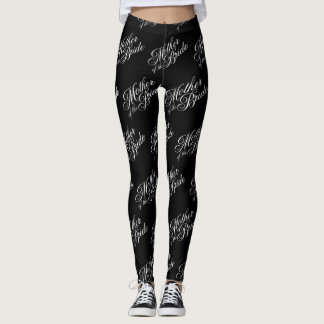 Leggings Madre de las piernas de la novia - Blanco sobre ne