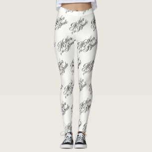 Leggings Madre de las piernas de la novia - Negro sobre bla