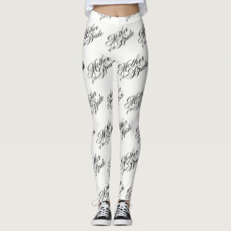 Leggings Madre de las piernas de la novia - Negro sobre bla