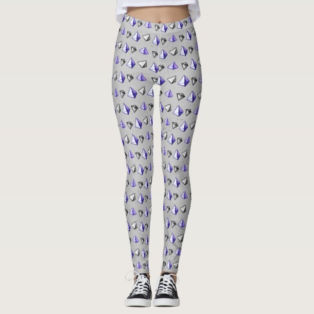 Leggings Maestra de matemáticas de patrones de pirámides (Anverso)