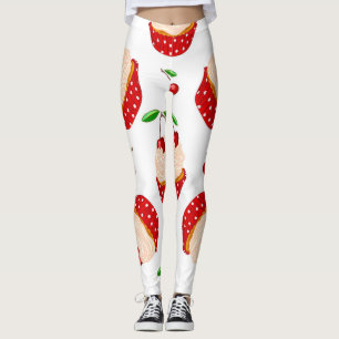 Leggings Magdalena con patrón de cerezas