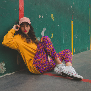 Leggings Magenta Naranja brillante camuflaje otoño
