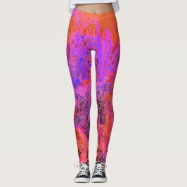 Leggings Magenta Trippy y Jardín Impresionante Naranja