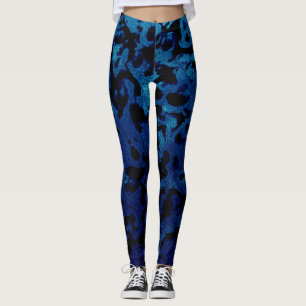 Leggings Magia abstracta - Negro negro azul de la marina