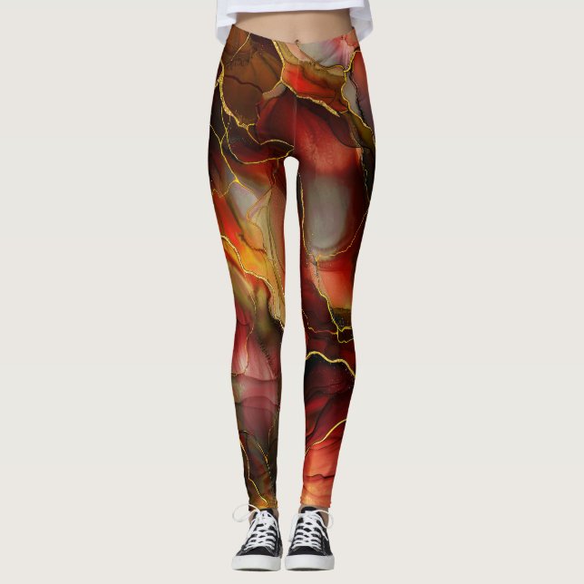 Leggings Magnífico patrón de mármol (Anverso)