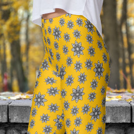 Leggings Magnífico patrón del Naranja ámbar Mandela