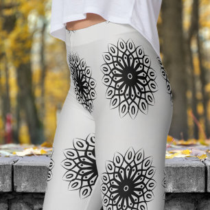 Leggings Magnífico patrón Gainsboro White Mandela