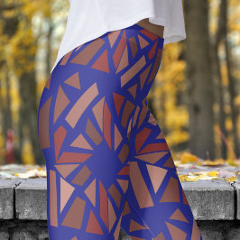 Leggings Magnífico patrón Mosiaco Azul