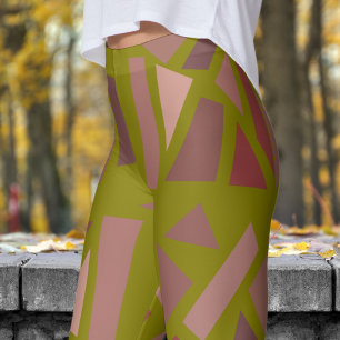 Leggings Magnífico Patrón Mosiaco Verde Oleícola