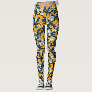 Leggings Magnolia en flor y pájaro del ratón 3
