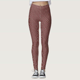 Leggings Mahogany Bliss Polka Dots