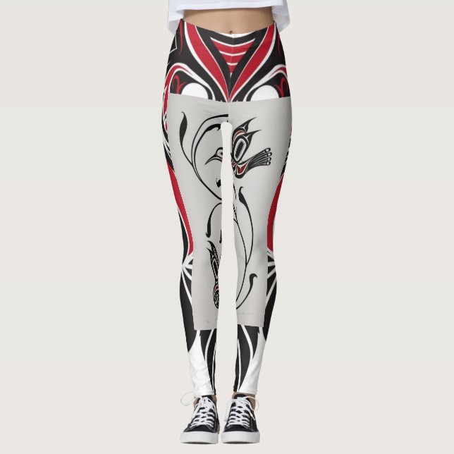 Leggings Majestad de búho tribal (Anverso)