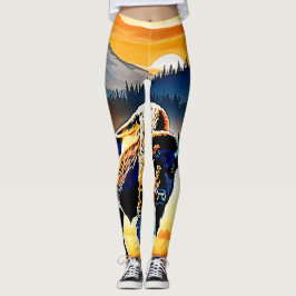 Leggings Majestic Bison Sunset