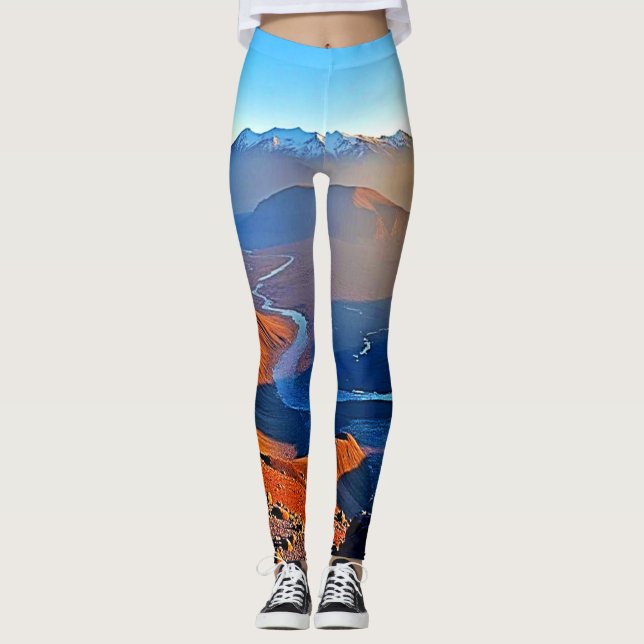 Leggings Majestic Mountain Valley Flow Design (Anverso)