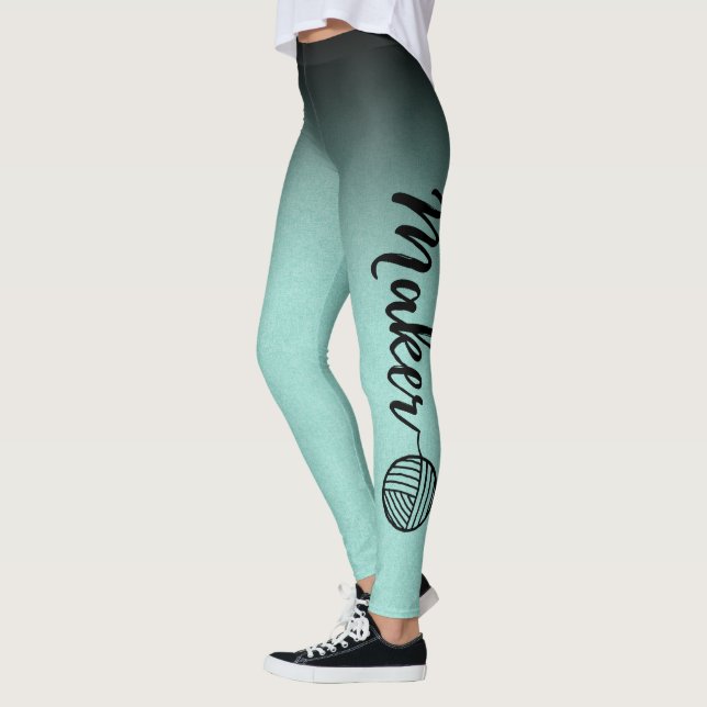 Leggings Maker Black & Mint Ombre Yarn & Crafts (Izquierda)