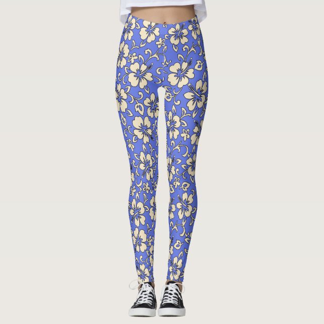 Leggings Malia Hibiscus Hawai Tropical Floral (Anverso)