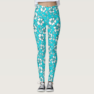Leggings Malia Hibiscus Hawai Tropical Floral