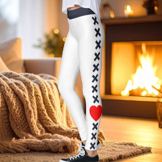 Leggings Mamá Gata Blanca Patrón Navidad Amor Marino Profun