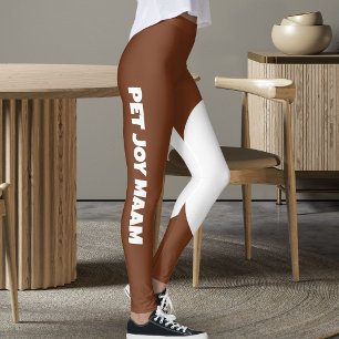 Leggings Mamá gata gata castaño marrón blanco texto persona