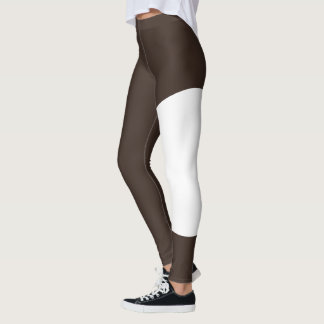 Leggings Mamá gata mascota café negro texto personalizado