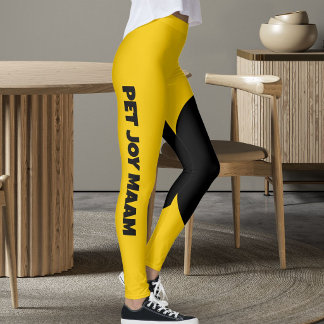 Leggings Mamá gata mascota nombre dorado sol amarillo diver