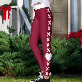 Leggings Mamá Gata Personalizada Burgundy Patrón de Rayas A