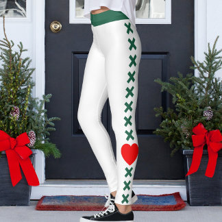 Leggings Mamá Gata Personalizada Pino Blanco Patrón Amor