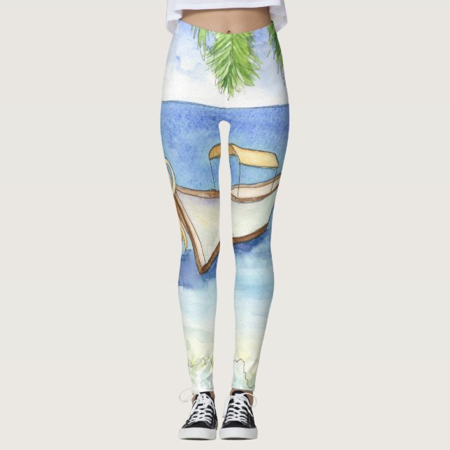 Leggings Mañana en Bali Watercolor (Anverso)