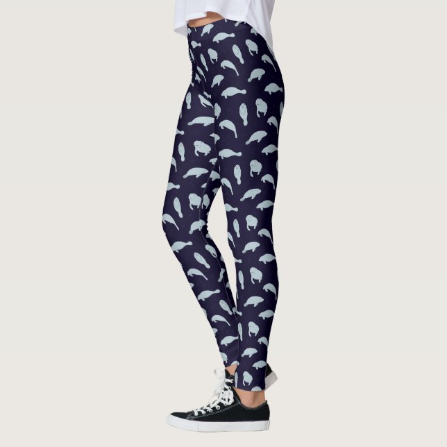 Leggings Manatees Cute Blue Pattern (Izquierda)