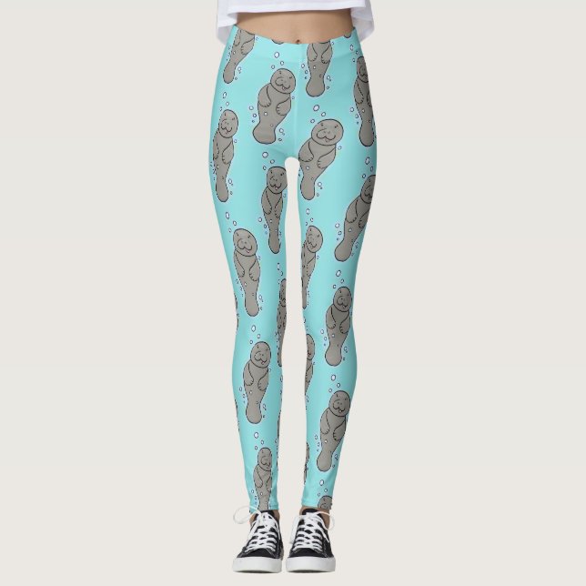 Leggings Manatí de bebé con ilustracion de burbujas (Anverso)