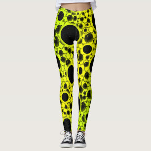 Leggings Mancha de burbuja espacial - Amarillo/Lima