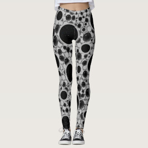 Leggings Mancha de burbuja espacial - Plata