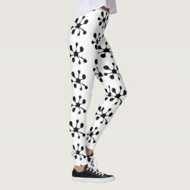 Leggings Mancha de goo negro abstracto moderno